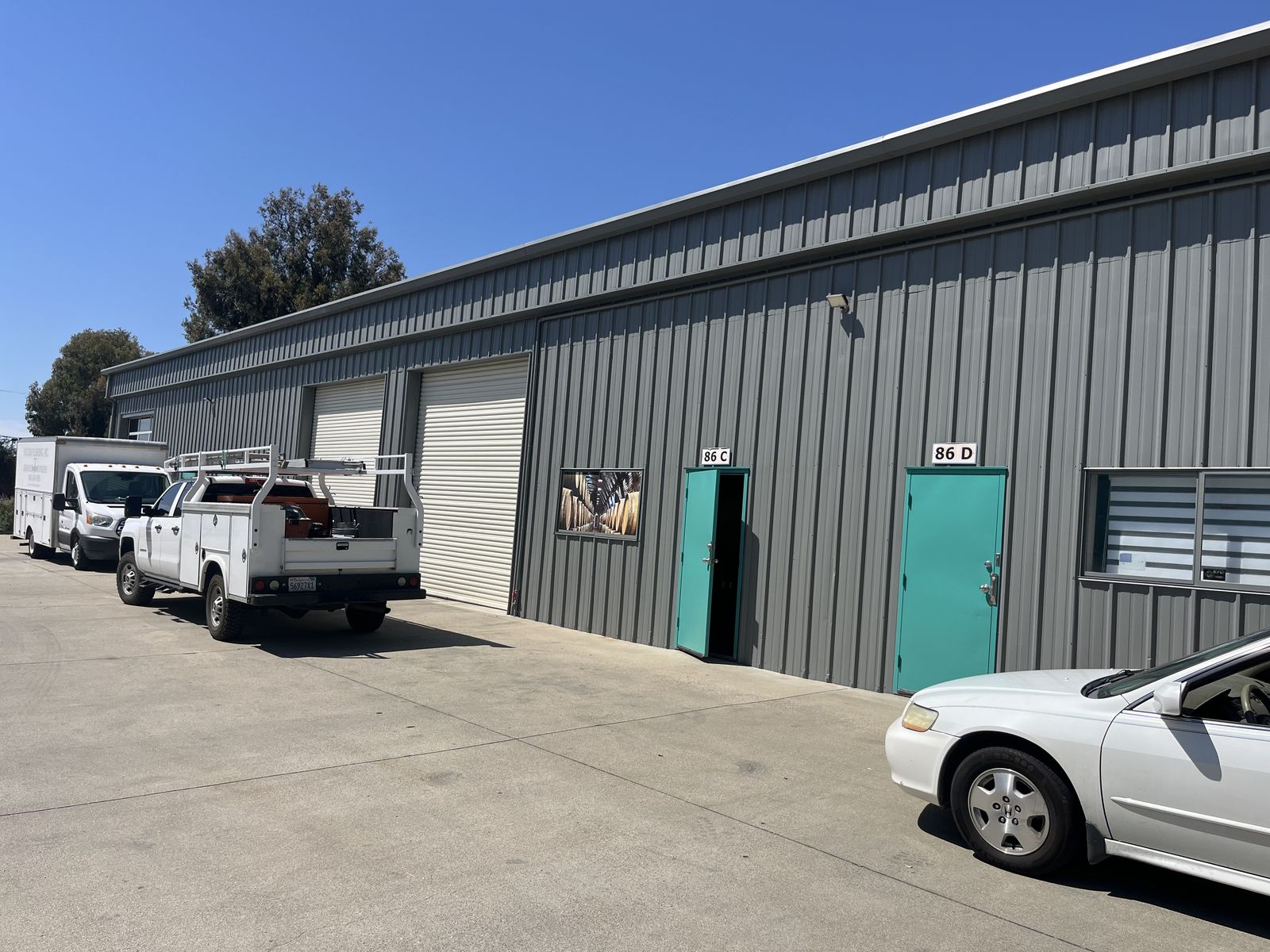 Gray-painted metal commercial building exterior in Buellton, CA